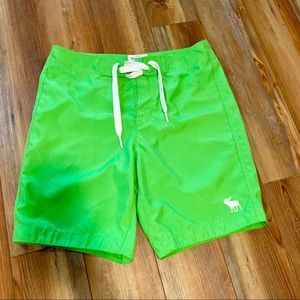 Abercrombie & Fitch Bright Green Swim Trunks Board